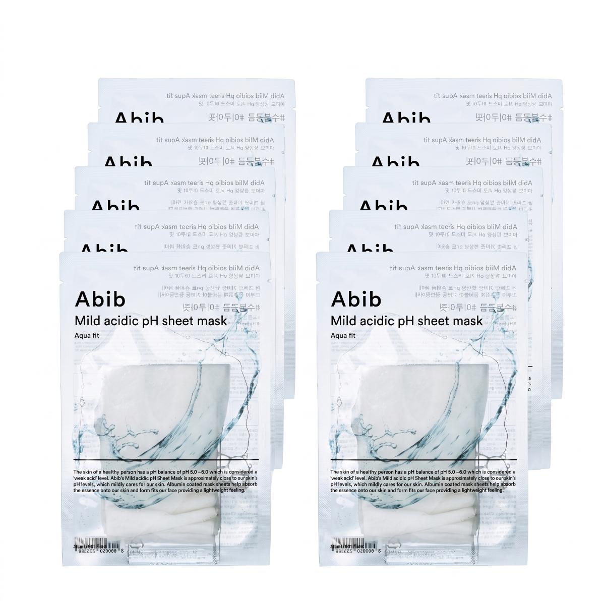 Abib Mild Acidic pH Sheet Mask Aqua Fit 10 Sheets