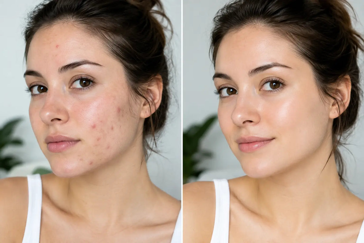 An Acne Routine Transformation Example in 8 Weeks