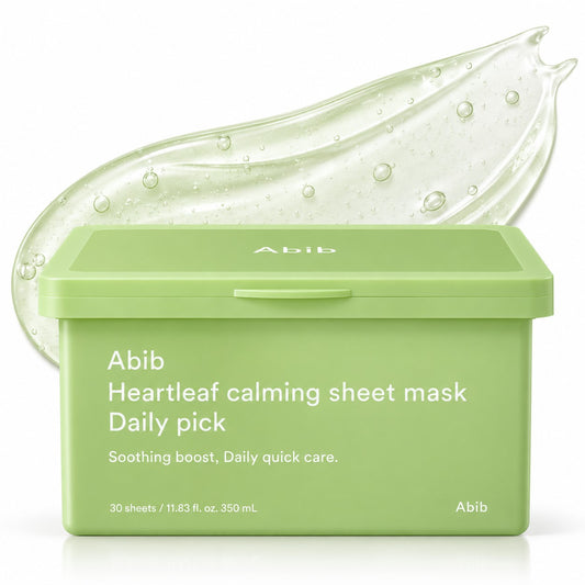 Abib Heartleaf Calming Sheet Mask Daily Pick 30 Sheets