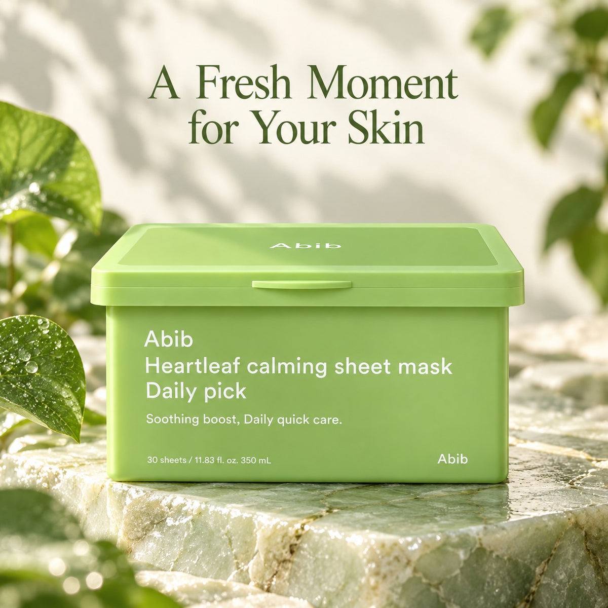Abib Heartleaf Calming Sheet Mask Daily Pick 30 Sheets