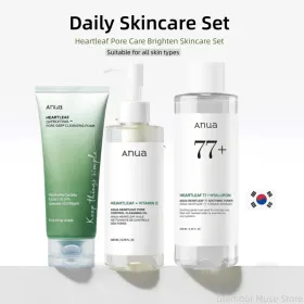 Anua Heartleaf Cleansing oil, Cleansing Foam and Toner set