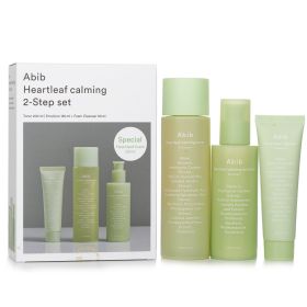 ABIB - Heartleaf Calming 2 Step Set: Acne Foam Cleanser 50ml  + Heartleaf Calming Toner 200ml +Heartleag Calming Emulsion 130ml 3pcs