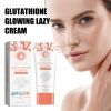 OUHOE Glutathione Glowing Lazy Cream, Brightening Skin Care Moisturizing Lazy Skin Care Cream