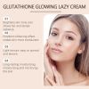 OUHOE Glutathione Glowing Lazy Cream, Fade Fine Lines Moisturizing And Brightening Concealer Long-Lasting Natural No Fake White Slacker Cream