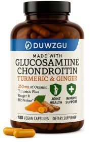 Glucosamine Chondroitin Ginger Yellow Tablets with Turmeric, 180 count (Option: 180 Tablets Per Bottle)