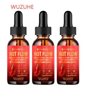 Hot Flow Liquid Capsaicin with Vitamin K2 and D3 (Option: Picture color-3PCS)