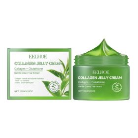 EELHOE Green Tea Collagen Jelly Cream, Gentle Moisturizing Face Soothing Cream For Dry Skin (Option: 100g-132g-2.83*2.83*1.73inch)